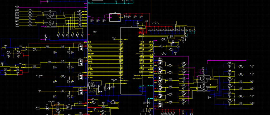 Schaltplan der STM32-basierten Motorsteuerung – Entwicklung und Programmierung durch ASM Elektronik